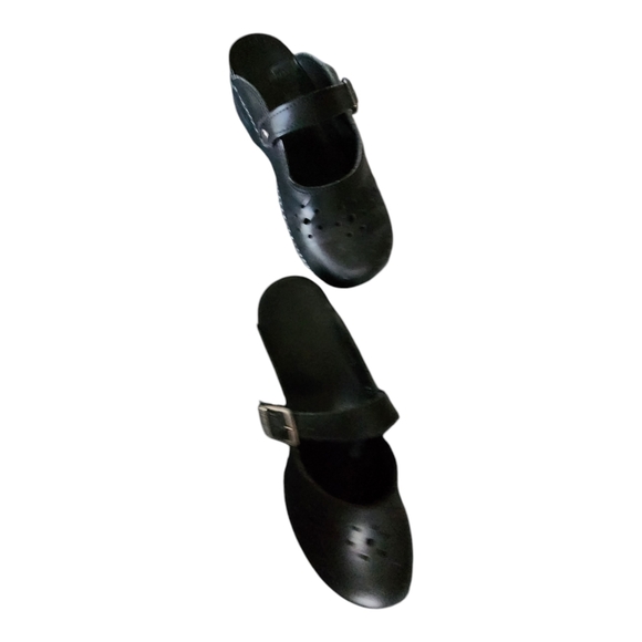 Dansko Merrie Mary Jane Black Leather Black Clogs/Mules Size 40 Euro/9.5-10 US - Picture 8 of 13